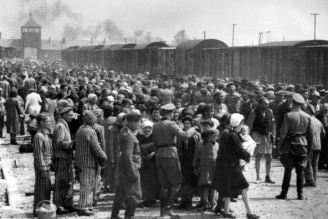 The train station of Auschwitz-Birkenau.